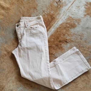 Ann Taylor Loft Cream Khaki Jeans Sz 10